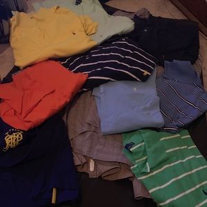 NEW (w/tags) gently worn POLO button downs hoodies